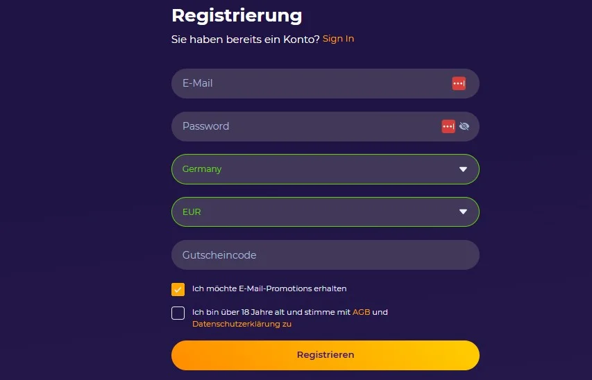 konto erstellen in 2 minuten
