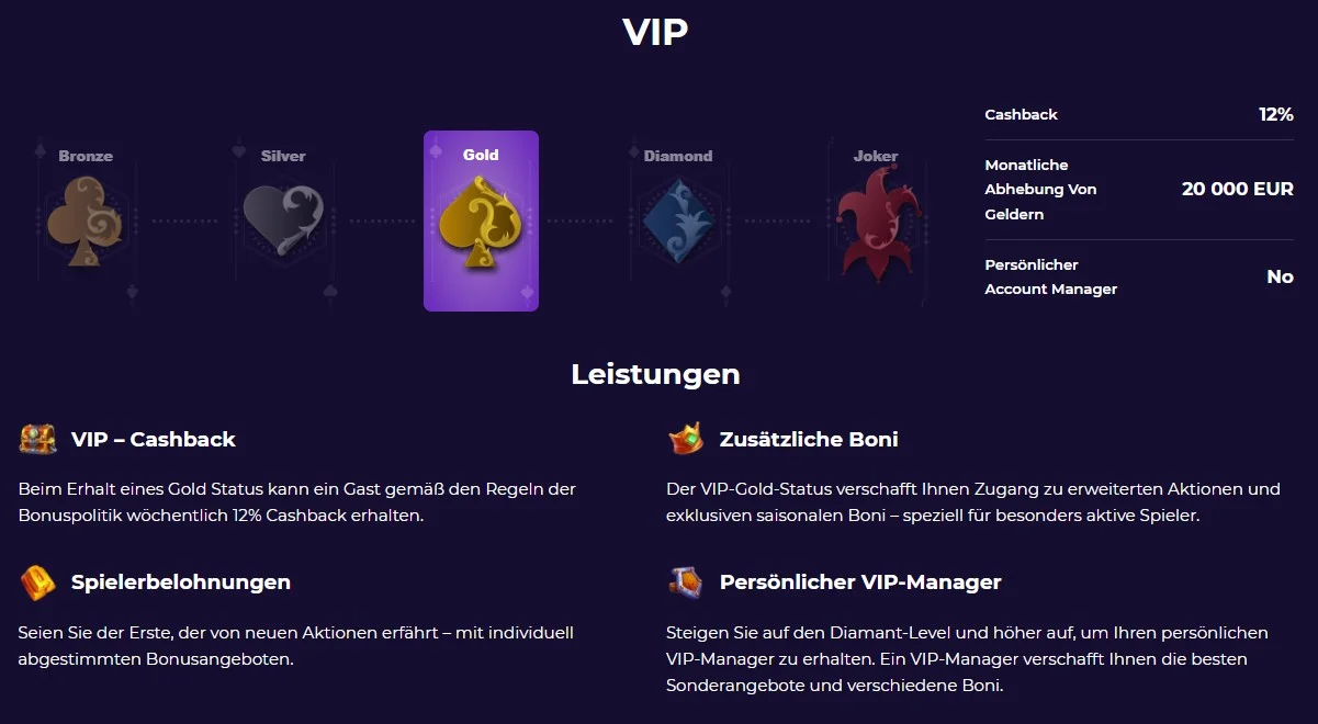 vip programm für stammspieler